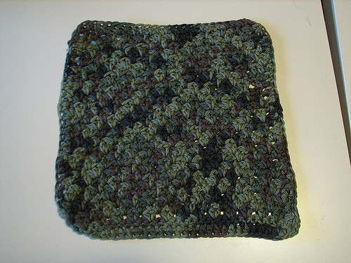 Green Crochet dishcloth